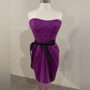 Fun bright purple tulle party dress. Worn once. Size 12. Simply Vera